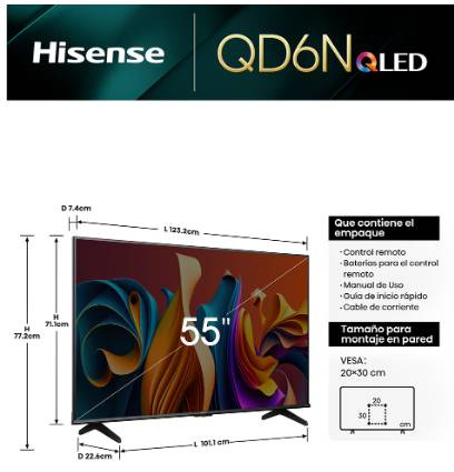 Television Hisense 55QD6N